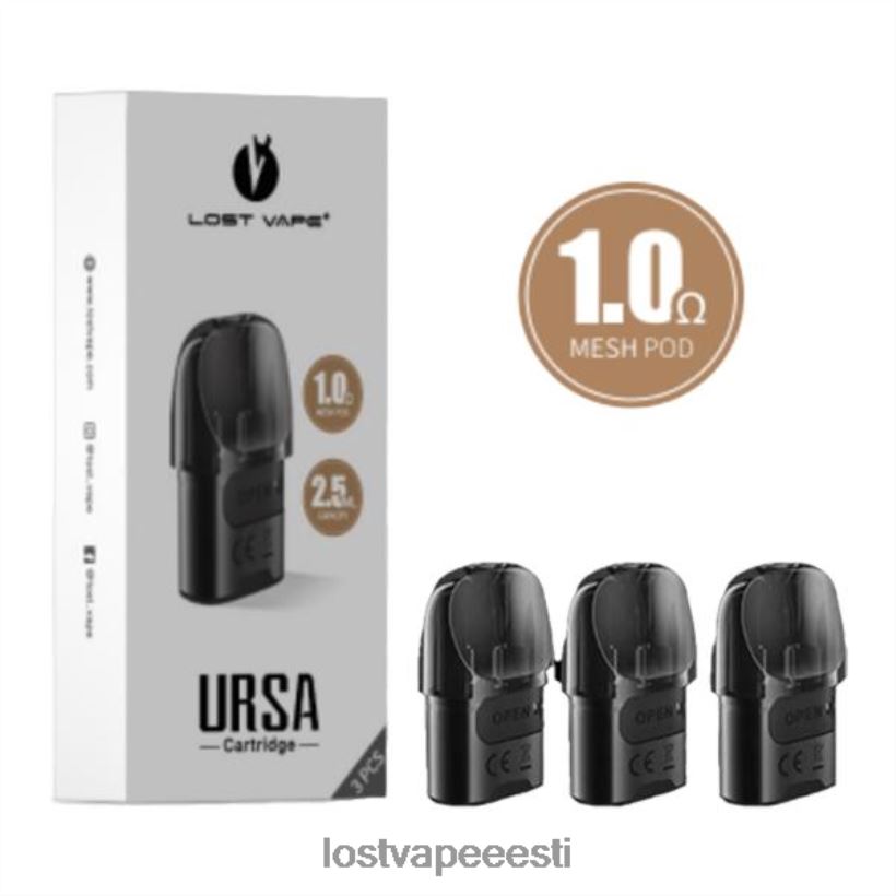 Lost Vape URSA asenduskaunad | 2,5 ml (3 pakk) must 1.ohm R6P4HL124 - Lost Vape Price Eesti